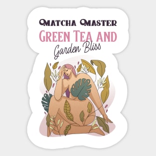 Matcha Master: Green Tea and Garden Bliss Japanese Gardening Sticker